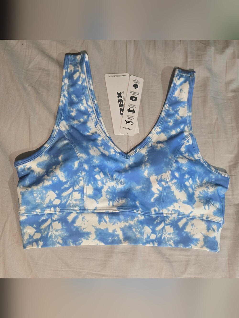 RBX Blue Tie-Dye Sports Bra